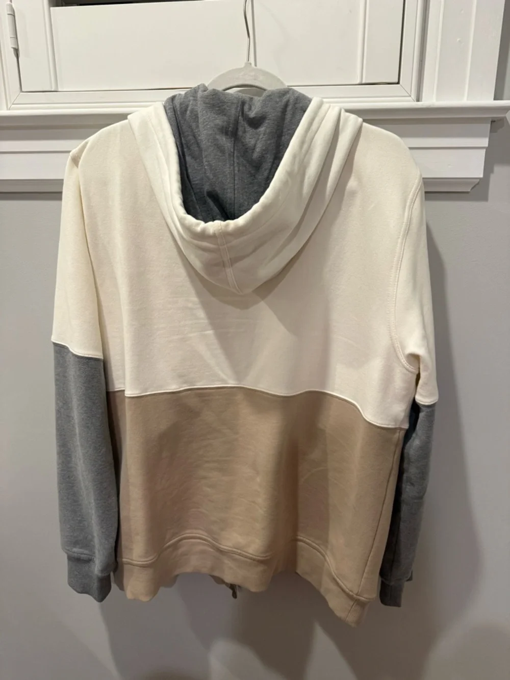 Brunello Cucinelli Neutral Colorblock Zip-Up Hoodie XL - Picture 4 of 5